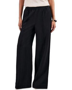 Reiss High Rise Wide Leg Pants - Black