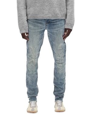 Purple Brand Color Weft Buckshot Skinny Jeans - Blue