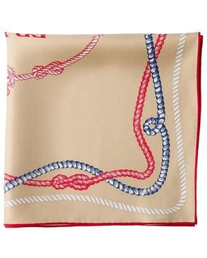 Prada Printed Silk Twill Scarf, 55 X 55 Cm - Natural
