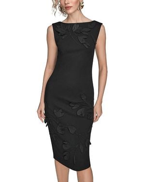 Donna Karan Scuba Crepe Twill Dress - Black