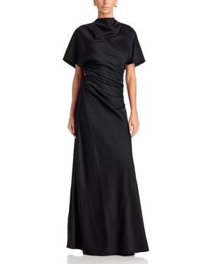 Jonathan Simkhai Annibelis Short Sleeve Gown - Black
