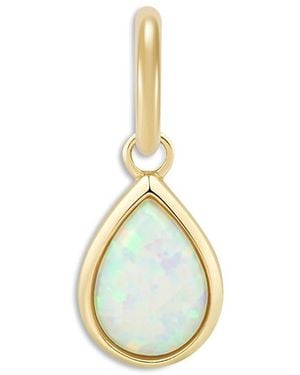 Moon & Meadow 14K Lab Created Opal Pendant - Blue