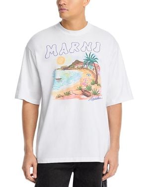 Marni Tropical Print Tee - White
