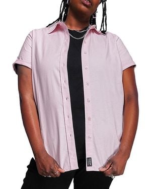 WILDFANG Plus The Essential Oxford Button Up Shirt - Pink