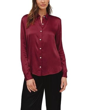 Bella Dahl Long Sleeve Button Front Shirt - Red