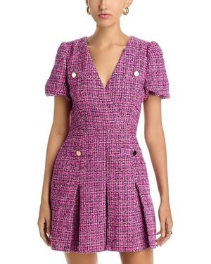AREA STARS Clover Tweed Dress - Purple