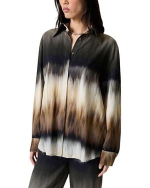 Nocturne Tie-Dye Patterned Shirt - Black