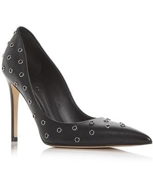 McQueen Embellished Pointed Pumps - Black