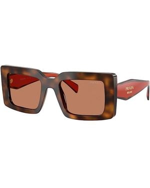 Prada Rectangular Sunglasses, 53Mm - Brown