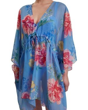 Ted Baker Larja Plunge Neck Cover-Up Dress - Blue