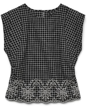 Vero Moda Olga Round Neck Sleeveless Top - Black