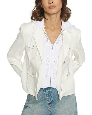 Central Park West Ponte Suiting Blazer - White
