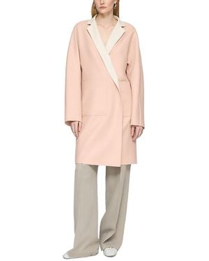 Lafayette 148 New York Reversible Open Front Coat - Pink