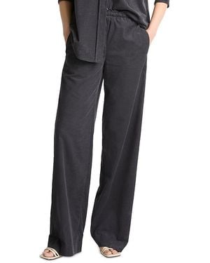 Vince Mid Rise Pull On Corduroy Trousers - Black