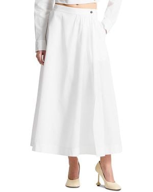 Saint Art Flora Poplin Skirt - White