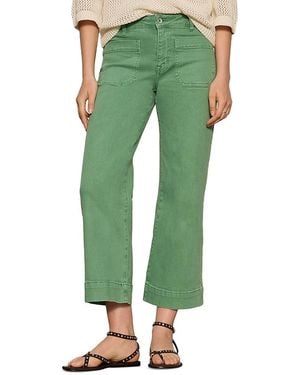 Sanctuary The Marine Cropped Wide Leg Pants - Green