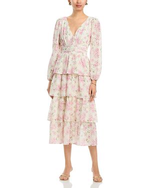 LAYERED WITH LOVE Eliana Floral Embroidered Dress - Pink