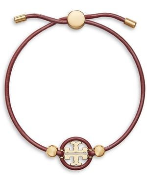 Tory Burch Miller Double T Slider Bracelet - Metallic