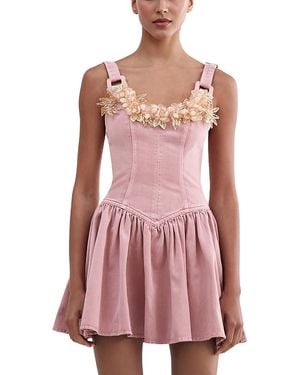 PATBO Denim Mini Dress - Pink