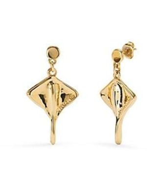 Uno De 50 Short Earrings With Plating And Manta Ray Shape - Metallic