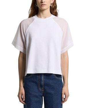 Peserico Bi Material Tee - White
