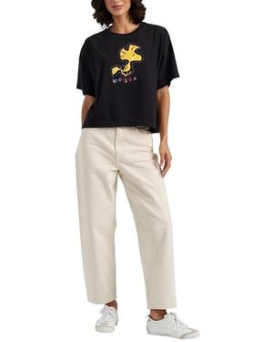Chinti & Parker Cotton Woodstock Embroidered T-Shirt - Black
