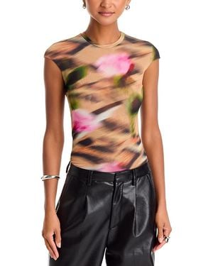 AFRM Nina Crewneck Mesh Tee - Black