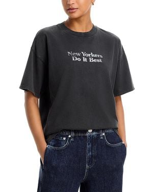 Rag & Bone Alex Ny Best Cotton Graphic Tee - Black