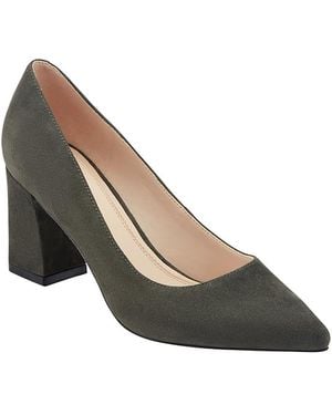 Marc Fisher Zala Pointed Toe Block Heel Pumps - Metallic