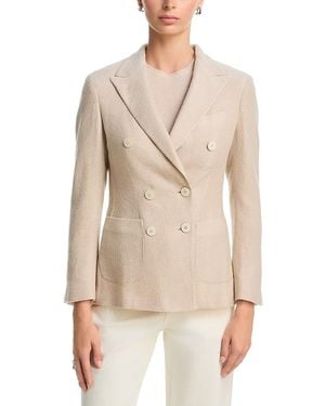 Eleventy Cashmere Double Breasted Jacket - Natural