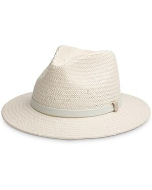 Rag & Bone Packable Straw Fedora - White