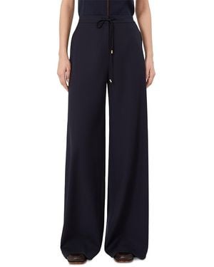 Max Mara Mstcrisma Wool Wide Leg Pants - Blue