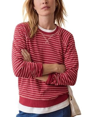 Marine Layer Reversible Raglan Sleeve Crewneck Tee - Red