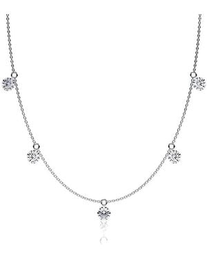 Vrai Floating Station Necklace - Metallic
