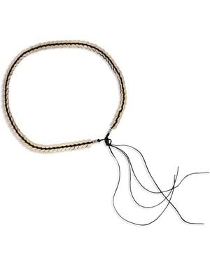 Sandro Jewelry Belt With Leather Tie - Metallic
