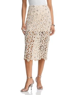 Aqua Mirror Crochet Skirt - Natural