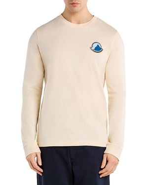 Moncler Cotton Mountain Graphic Logo Shirt - Natural