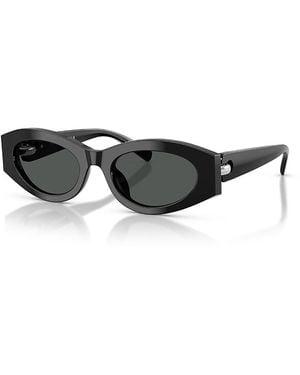 Tory Burch Oval Sunglasses, 52Mm - Black