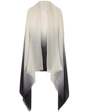 Sofiacashmere Ultrafine Ombre Cashmere Wrap - White