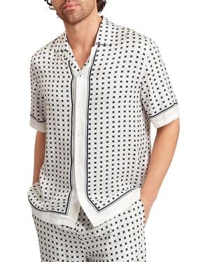 Ted Baker Ferran Relaxed Fit Geo-Pattern Shirt - White