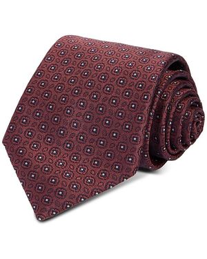 Canali Silk Classic Medallion Tie - Purple