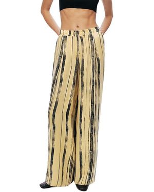 Nocturne Striped Wide-Leg Pants - Metallic
