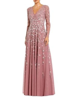 a line wedding dresses with sleeves uk A-line V-neck Long Sleeve Floor Length Chapel Tulle Crochet Flower Wedding Dress