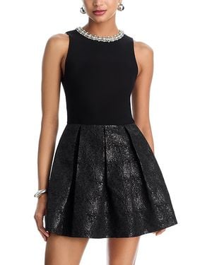 Alice + Olivia Chara Embellished Mini Dress - Black