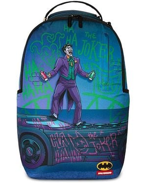 Sprayground Dc Joker Tagged Up Backpack - Blue