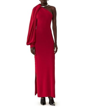 Lanvin Asymmetrical Choker Dress - Red