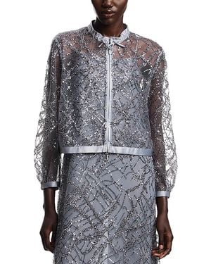Emporio Armani Sequined Tulle Jacket - Grey