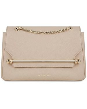 Strathberry East/West Soft Mini Leather Convertible Crossbody - Natural