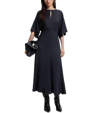 BOSS Donaza Flutter Sleeve Midi Dress - Blue