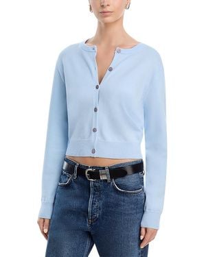 Aqua Cropped Cardigan - Blue